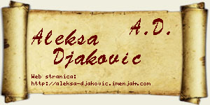 Aleksa Đaković vizit kartica